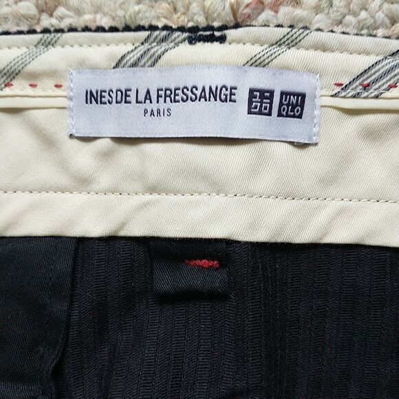 Ines DeLa Fressange X Uniqlo Mini Skirt 0 Blue WhaleCorduroy Front Button Cotton - Picture 8 of 10